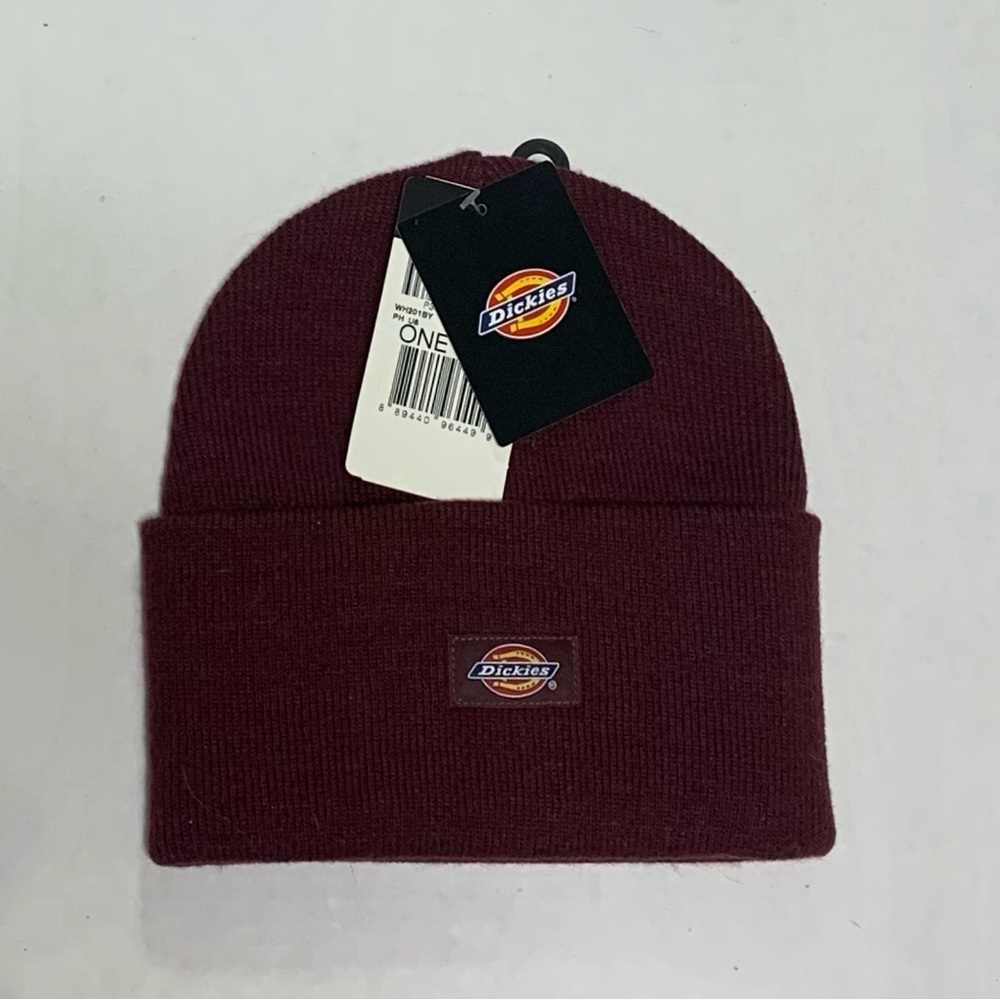DICKIES cuffed knit beanie burgundy BRAND NEW